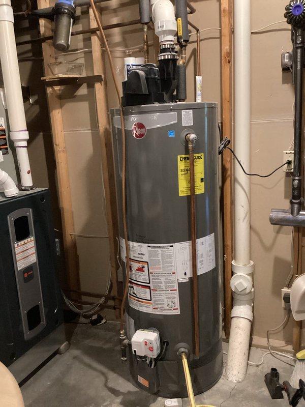 Completed service call for follow-up estimate on potential water heater replacement and recirculation system installation. Inspected current 12-year-old water heater, which is functioning but approaching end of typical service life. Provided updated quotes for 75-gallon tank with mixing valve and recirculation pump options to address customer's long hot water delay issues (60ft distance between water heater and kitchen). Customer will review options and contact us when ready to proceed.