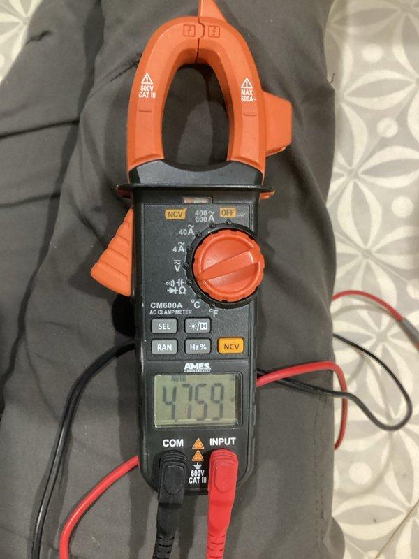 Conducted complete inspection on 21-year-old gas furnace. System burning safely with solid electrical connections. Identified and replaced out-of-range capacitor that would have caused operational issues. Verified clean filter and burners. Performed electrical testing with clamp meter showing 4.759 amp reading, confirming system is operating within normal parameters.