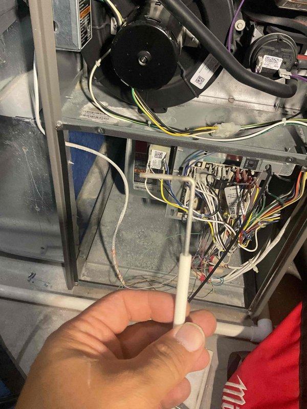 Conducted diagnostic inspection of furnace system in response to customer concerns. Verified ambient temperature readings using SPK2 meter at supply register (72.3°F) and performed visual inspection of interior components including blower motor and control board wiring. No operational issues were identified during testing, confirming previous service provider's assessment.