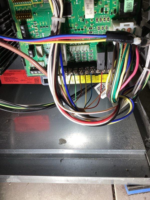 Responded to a no-heat service call for a heat pump and furnace system installed less than a year ago. Diagnosed a system changeover failure preventing proper heating operation. Identified ambient temperature lockout issue and restored temporary system operation while ordering necessary replacement part. Temperature readings confirmed proper heating function after repairs. Return visit scheduled for permanent repair once part arrives.