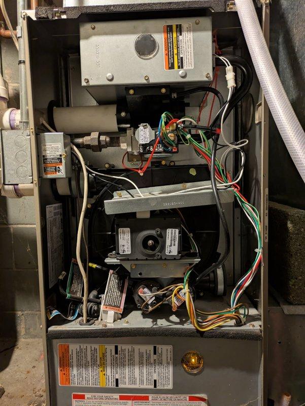 Responded to no heat call for 7-year-old Bryant Plus 95i Preferred Series furnace. Diagnosed faulty ECM motor causing system shutdowns and requiring resets. Replaced entire unit due to secondary heat exchanger failure, restoring proper heating function to the residence.