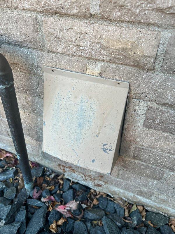 Inspected exterior ductwork terminations as requested due to reported insect infiltration. Identified severely rusted exhaust vent housing with compromised screening and evidence of improper sealing (caulk plugging). Replaced damaged vent termination to restore proper system operation and prevent further pest entry through the ventilation system.
