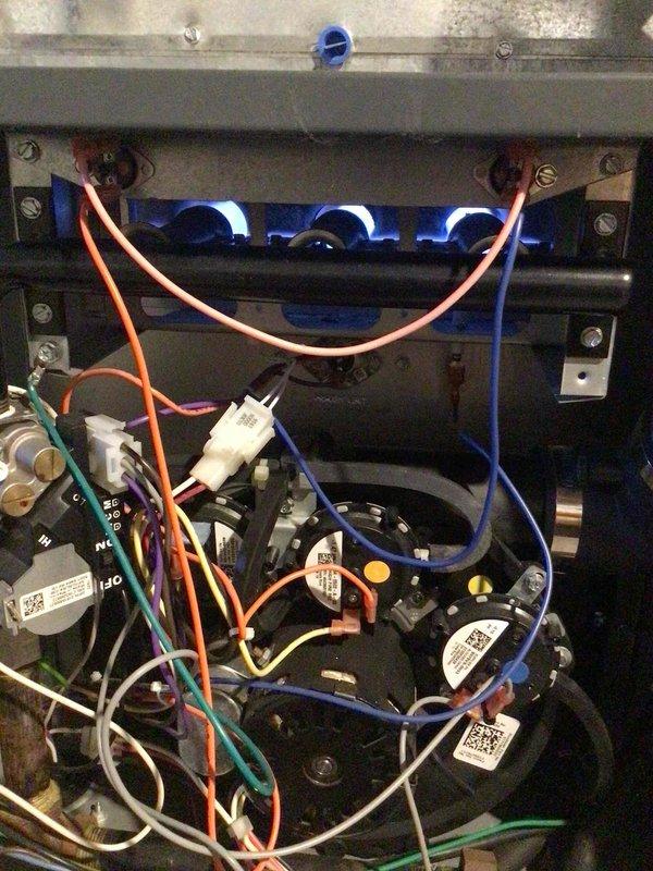 Performed routine maintenance on 10-year-old Amana furnace. Completed comprehensive tune-up including flame sensor cleaning, electrical component testing, heat exchanger inspection, and condensate line verification. All components operating within specifications with no compromises detected in heat exchanger. Provided replacement filter for future use and discussed potential smart thermostat installation options.