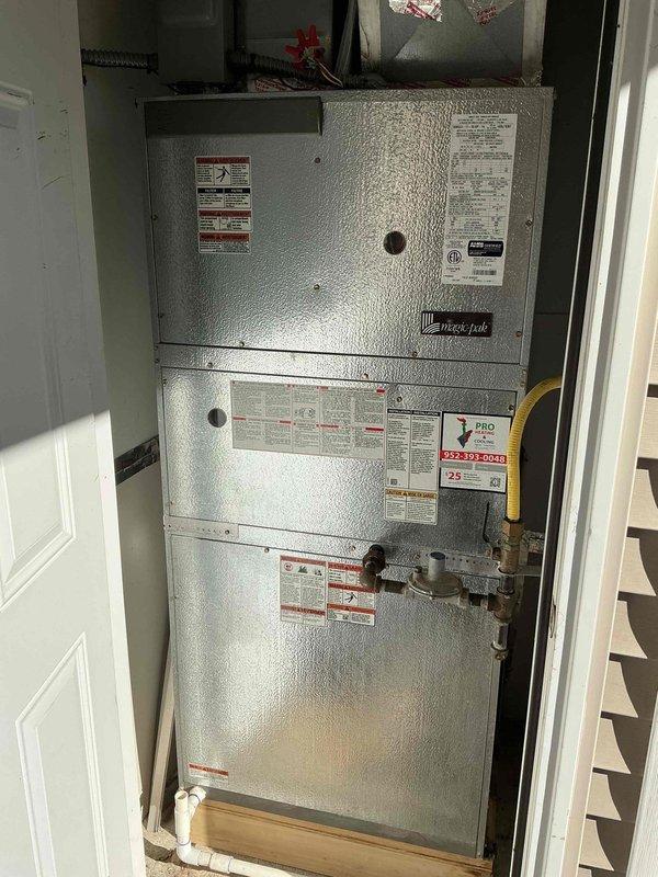 Responded to no heat complaint on 5-year-old magic pack unit. Customer reported system not producing warm air, potentially related to recent gas work on the building. Performed complete system inspection, tested operation through multiple cycles, and verified all components including heat exchanger are functioning properly. Unit ignited consistently without delay during all test cycles. No repairs needed as system is operating within specifications.
