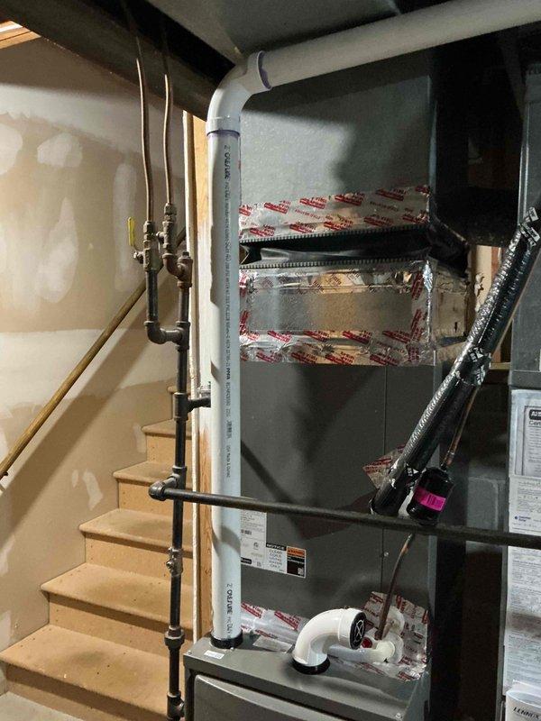 Performed complimentary annual tune-up on customer's 1-year-old furnace. Comprehensive inspection revealed system in excellent working condition: strong igniter and flame sensor (cleaned), healthy heat exchanger, proper burners and gas valve operation, correct gas pressure, and clean blower components. Combustion analysis confirmed safe and efficient operation. No issues identified or repairs required.