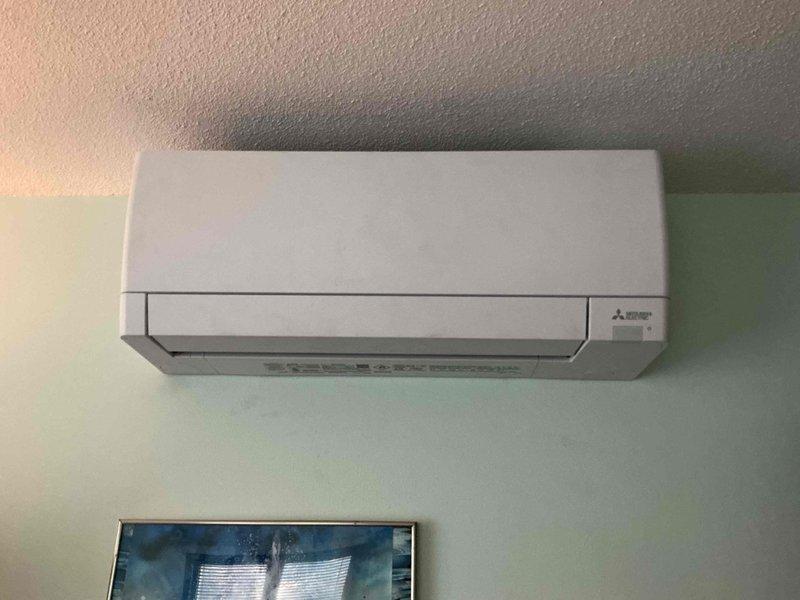 Responded to customer concern regarding ticking/chirping noise from newly installed Mitsubishi mini-split system in dining room. Upon arrival, found electrician Diego completing final electrical connections with power disconnected. Unable to diagnose reported noise issue as system could not be activated. Scheduled follow-up service appointment for next day to properly evaluate unit operation once electrical work is completed.