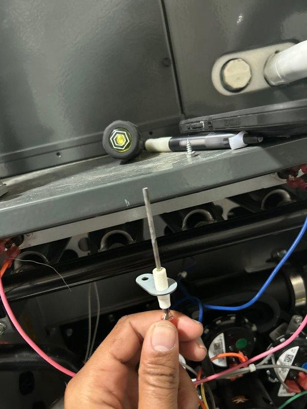 Responded to carbon monoxide alarm activation for older Daiken furnace/heat pump system. Performed comprehensive inspection including verification of combustion safety, electrode function, and electrical connections. Confirmed system is operating safely with no issues detected; customer enrolled in membership program.