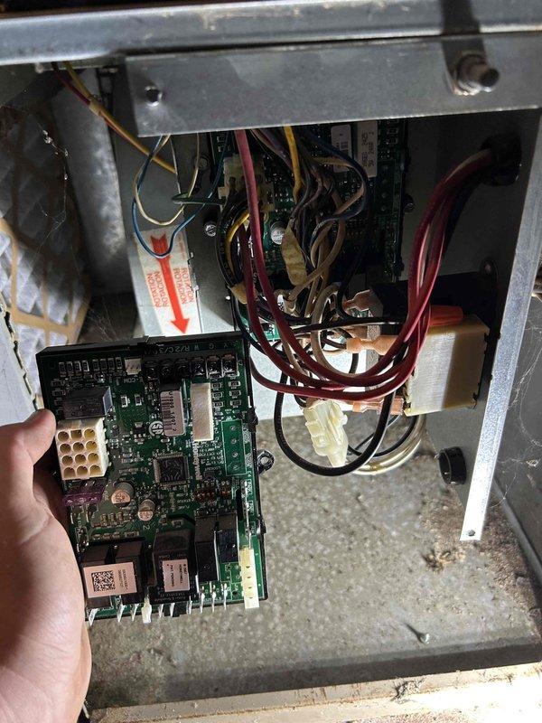 Responded to a service call where the heating system was inoperative. Diagnosed faulty control board, acquired replacement from Johnstone (PO #193478-001), and installed the new board. System was tested for 15 minutes post-installation, confirming proper operation and heat restoration, and rental management company was notified of successful repair completion. Responded to a service call where the heating system was inoperative. Diagnosed faulty control board, acquired replacement from Johnstone (PO #193478-001), and installed the new board. System was tested for 15 minutes post-installation, confirming proper operation and heat restoration, and rental management company was notified of successful repair completion.