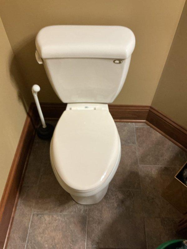 Successfully completed installation of new Gerber Viper ADA comfort height toilet in powder bath. Performed standard plumbing inspection to verify proper installation and function. System appears to be operating normally with no leaks observed. Successfully completed installation of new Gerber Viper ADA comfort height toilet in powder bath. Performed standard plumbing inspection to verify proper installation and function. System appears to be operating normally with no leaks observed.