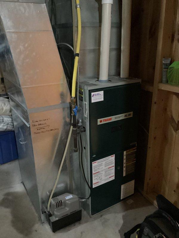 Responded to no heat complaint for 10+ year old Trane furnace that was attempting to start but not engaging. Diagnostic testing revealed failing blower motor which was temporarily restored to operation with capacitor boost. Presented repair options to customer and scheduled service advisor consultation to discuss replacement of blower motor versus complete system replacement due to age of equipment and potential for additional component failures. Responded to no heat complaint for 10+ year old Trane furnace that was attempting to start but not engaging. Diagnostic testing revealed failing blower motor which was temporarily restored to operation with capacitor boost. Presented repair options to customer and scheduled service advisor consultation to discuss replacement of blower motor versus complete system replacement due to age of equipment and potential for additional component failures.