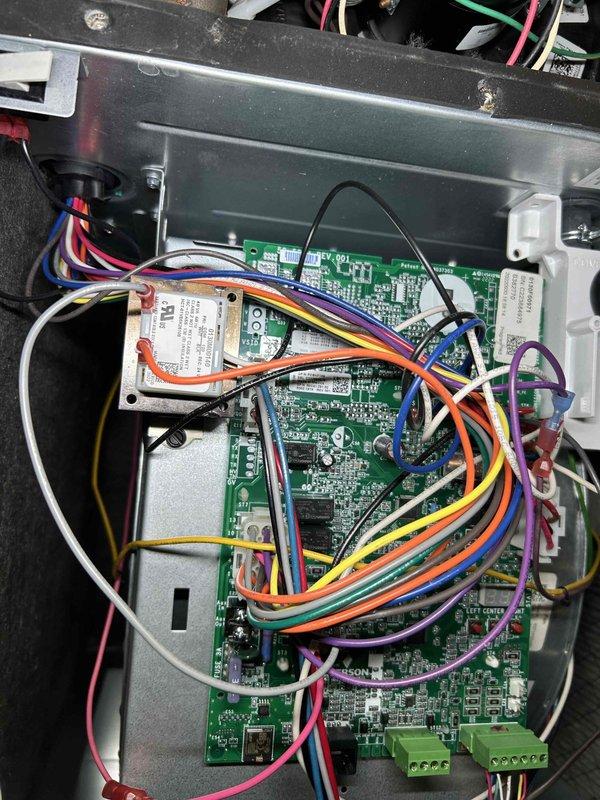 Performed annual furnace tune-up maintenance per service agreement. Discovered condensate trap filled with debris and dirty water causing blockage; cleared and thoroughly blew out the system. Completed preventative maintenance including flame sensor cleaning, air filter inspection, gas pressure verification, carbon monoxide check, and removal of spiderweb accumulation from unit. Control board inspection revealed proper connections and functioning electronic components.