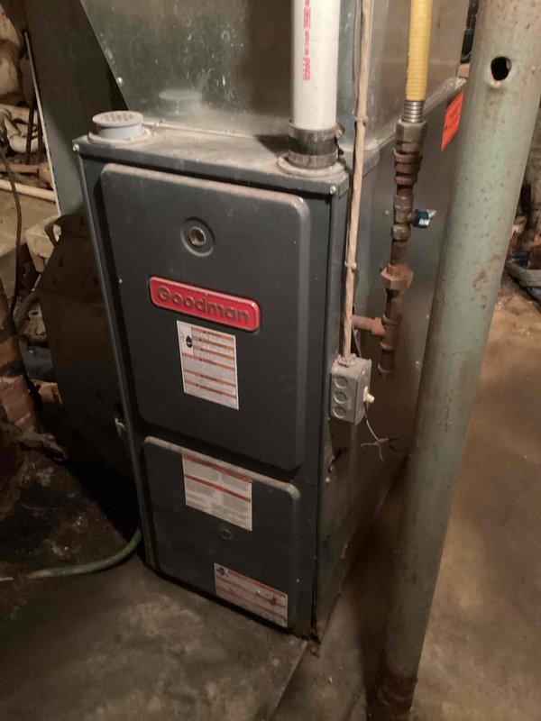 Responded to no heat call at property with Goodman furnace. Upon inspection, discovered extensive rodent infestation inside unit with nesting material throughout components. Internal examination revealed severe rusting and seized components due to previous basement flooding approximately six years ago. Multiple mice were observed within the heat exchanger area. After consultation with homeowner and demonstrating the extent of damage, recommended full system replacement as repairs would likely approach replacement cost. Responded to no heat call at property with Goodman furnace. Upon inspection, discovered extensive rodent infestation inside unit with nesting material throughout components. Internal examination revealed severe rusting and seized components due to previous basement flooding approximately six years ago. Multiple mice were observed within the heat exchanger area. After consultation with homeowner and demonstrating the extent of damage, recommended full system replacement as repairs would likely approach replacement cost.