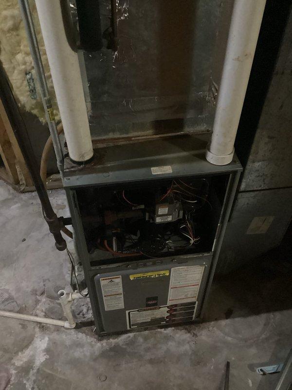 Responded to gas leak report, where gas was shut off to home with 12-20 year old furnace. Performed pressure test which revealed leaking gas valve at furnace and gas line to stove. Disconnected and capped gas line for stove (customer converting to electric), replaced furnace gas valve, and pressurized system to 25 PSI, confirming stable pressure over 25-minute observation period. System now holding pressure properly awaiting city inspection approval. Responded to gas leak report, where gas was shut off to home with 12-20 year old furnace. Performed pressure test which revealed leaking gas valve at furnace and gas line to stove. Disconnected and capped gas line for stove (customer converting to electric), replaced furnace gas valve, and pressurized system to 25 PSI, confirming stable pressure over 25-minute observation period. System now holding pressure properly awaiting city inspection approval.