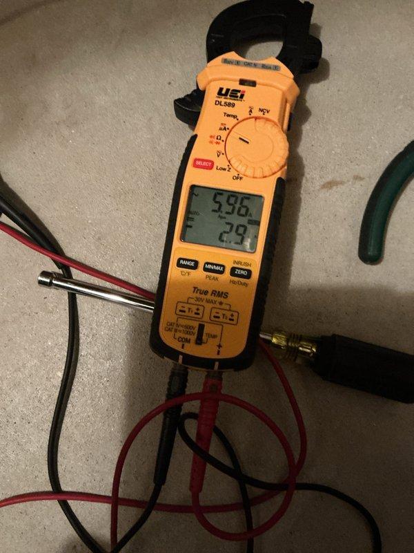 Performed routine maintenance tune-up on a well-maintained 18-year-old Lennox furnace. Inspected all components, checked electrical connections with clamp meter showing readings of 596/29, and replaced filters. Equipment is functioning properly with no immediate repair needs identified.