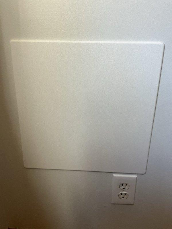 Replaced exterior faucet that was leaking. Accessed plumbing components through wall panel to complete installation. Customer confirmed repair was completed successfully during initial service visit with no need for follow-up appointments.