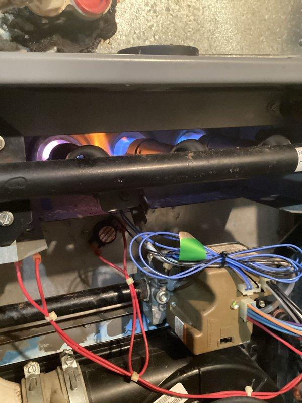 Responded to no heat call for a 20+ year old furnace. Diagnosed complete failure of control board despite proper power supply. Furnace inspection revealed severe dirt accumulation in blower cabinet and secondary heat exchanger. After verifying heat exchanger integrity, installed new control board which successfully restored normal heating function.