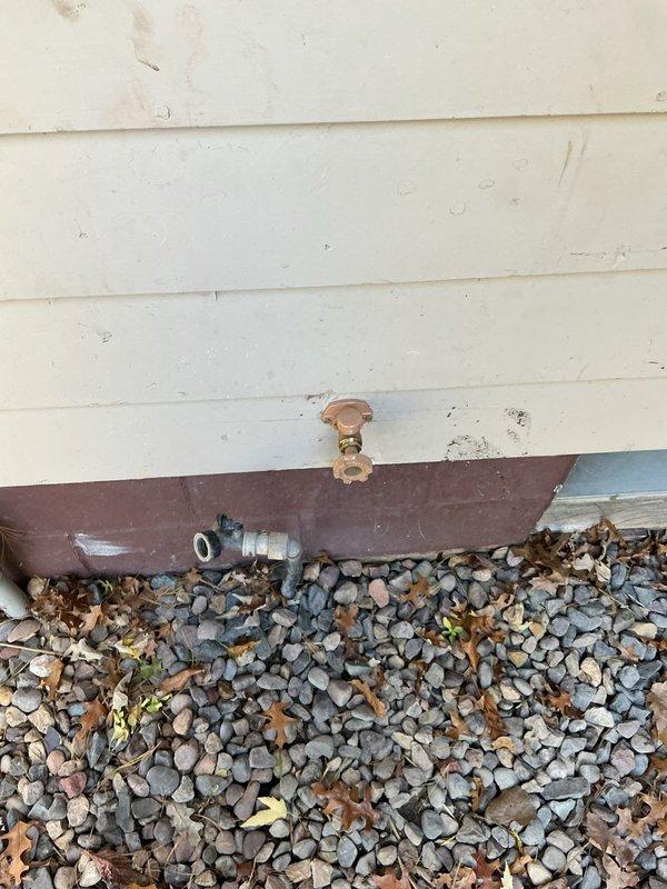 Responded to water leak from 3/4" copper pipe supplying outdoor spigot. Inspection revealed leakage into basement false ceiling. Replaced damaged outdoor faucet, re-piped affected section of copper supply line, and installed additional supports to ensure stability and prevent future issues.