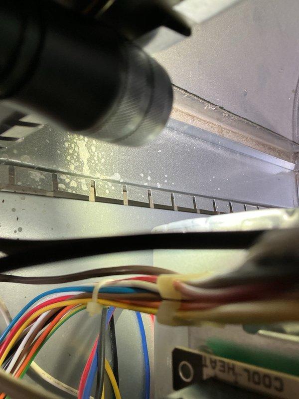 Performed annual maintenance tune-up on 11-year-old Bryant high-efficiency furnace installed in 2014. Inspected blower assembly and control board components, noting normal operational condition with some dust accumulation. Discussed thermostat replacement options with homeowner, who expressed interest in non-WiFi models such as the T-4 or T-6 Pro.