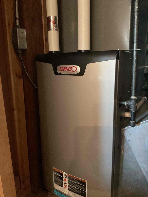 Conducted seasonal maintenance on 8-year-old Lennox furnace as per agreement. Performed comprehensive tune-up including diagnostic testing on gas valve assembly and inspection of all components. System is functioning properly with no operational issues identified.