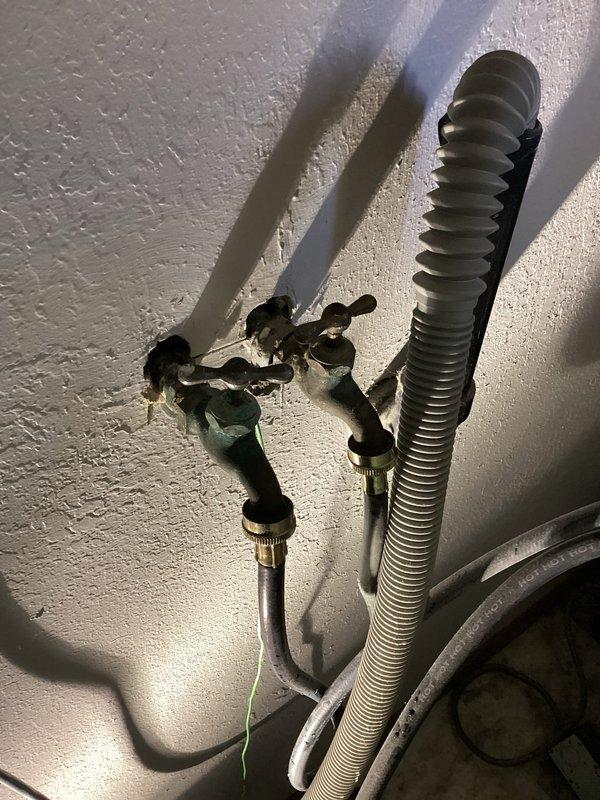 Diagnosed washing machine with no cold water supply. Inspection revealed failed boiler drains affecting water flow. Replaced both boiler drains to restore proper cold water supply to washing machine, ensuring full functionality of appliance.