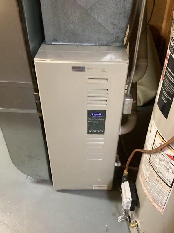 Performed annual maintenance inspection on a 28-year-old Carrier furnace system. Diagnostic testing with Testo 310 combustion analyzer revealed compromised heat exchanger. Customer informed and scheduled for replacement estimate due to the critical safety concern with the aging unit.