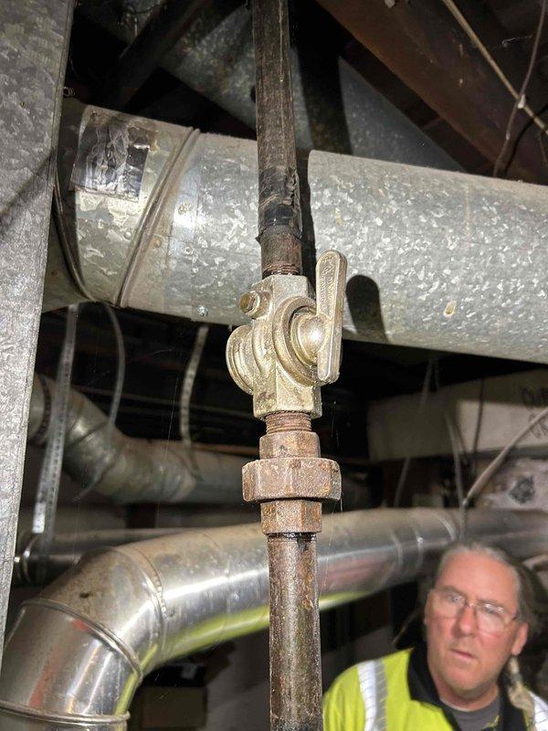 Arrived on site for city furnace safety inspection on a Waterbury unit of undetermined age. Upon initial assessment, encountered unfamiliar checklist requirements that prevented completion of the full inspection. Due to lack of familiarity with specific components of this model, decided not to sign inspection documentation. Informed landlord of the situation and documented condition of aged gas valve with visible corrosion and pilot assembly. Requested office to reschedule with a technician more experienced with this particular system.