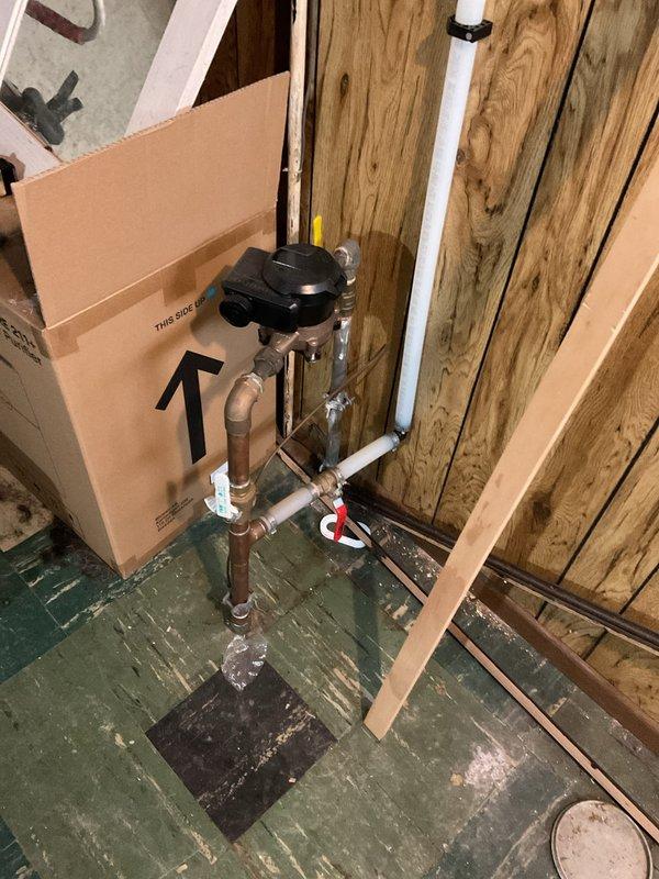 Performed scheduled furnace tune-up and inspection on 2-year-old HFR system. Diagnostic testing included pressure readings (0.89/8.36) on internal components. Identified plumbing issues with leaking hose bib and galvanized pipe; arranged for plumber to provide separate quote for these repairs.