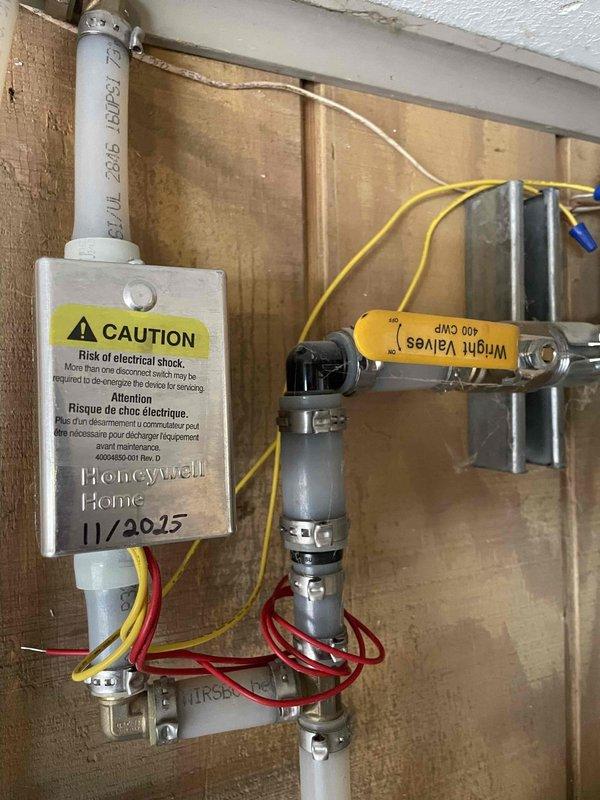 Responded to no-heat call for a 5-year-old NTI boiler system making abnormal noises. Diagnostic testing identified a malfunctioning zone valve for the upper level with stripped gears, preventing proper opening and hot water circulation. Successfully replaced the defective zone valve, restoring proper operation with verified hot water return and normal system function.