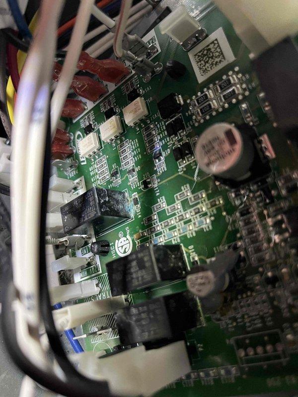 Diagnosed furnace showing 8-12 solid red lights with operational failure shortly after startup. Investigation revealed blower motor not activating, causing system to trip on high limit switch. Testing confirmed the control board failed to send voltage to blower motor even when receiving proper thermostat signals. Replaced defective control board to restore proper heating function.