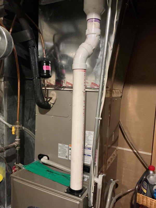 Performed comprehensive tune-up on 3-year-old Carrier furnace, verifying all components are functioning properly, including flame sensor, igniter, blower assembly, draft motor, burners, and control board. Combustion analysis confirmed safe operation. Identified issue with stripped screw hole on heat exchanger backplate causing condensation pooling in upper furnace compartment. Will provide estimate for backplate replacement or complete heat exchanger replacement as necessary.