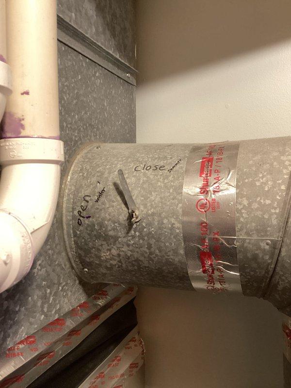 Responded to heat pump malfunction complaint where system was incorrectly operating on auxiliary heat. Diagnosed issue as a closed damper preventing airflow to main level, causing heat pump to only service the upper level. System was functioning within normal parameters but not meeting occupant expectations due to improper damper position. Adjusted damper to "open" position, disabled energy-saving features on Ecobee thermostat to reduce callbacks, and educated homeowner on proper system operation and damper functionality.