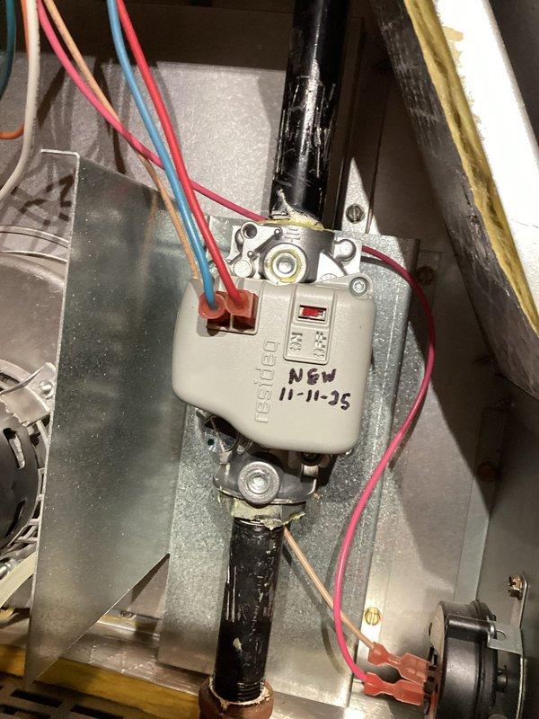 Replaced universal gas valve on a natural gas furnace as previously diagnosed and quoted. After installation, verified proper manifold pressure settings and confirmed normal heating operation. Unit was returned to service and now operating correctly with the new replacement valve.