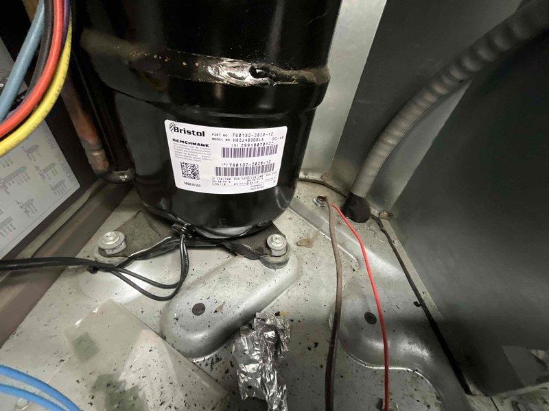 Inspected RTU with suspected compressor issues. Verified compressor windings tested good, but identified abnormal operational noise indicating impending internal mechanical failure. Compressor was temporarily operated for diagnostic confirmation. Parts request submitted for replacement compressor estimates per customer's request.