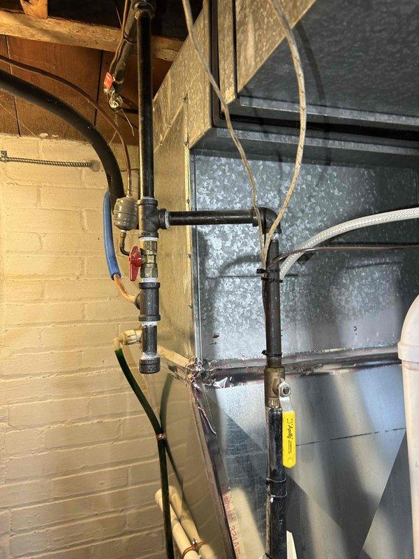 Completed comprehensive furnace tune-up and safety inspection on FRP furnace of unknown age. Performed full diagnostic testing including gas leak detection, combustion safety checks, electrical component testing (flame igniter, gas valve solenoid, flame sensor), and gas pressure verification for both heating stages. System is now operating properly but requires filter replacement.