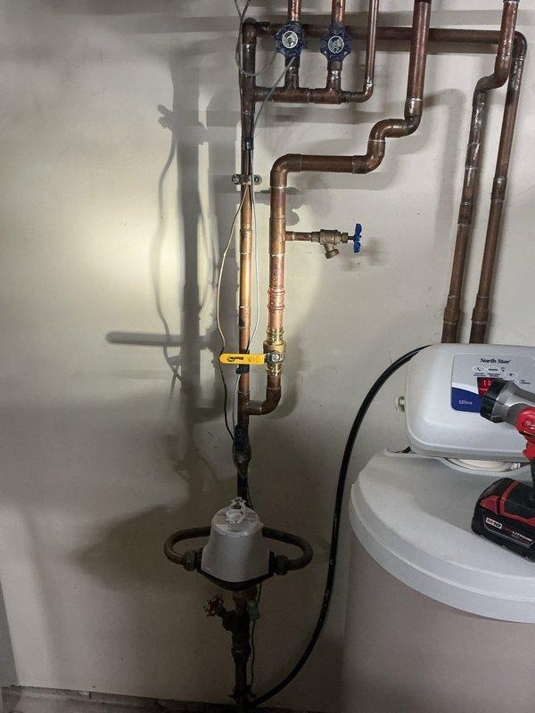 Installed a 1" ball valve with coupling for an irrigation line to replace a failing water valve. The new valve will effectively control water flow through the line and provide a reliable solution for the customer's system.