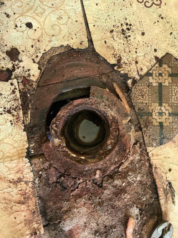 Responded to service call for flushing issues with home's only toilet. Completed installation of a new toilet on second level after finding the original toilet was plugged and deteriorated with significant corrosion in the drain pipe and surrounding floor area. Installed new toilet, adjusted water flow, tightened bolts and supply connections, and mounted seat.