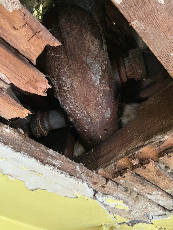 Responded to service call for flushing issues with home's only toilet. Completed installation of a new toilet on second level after finding the original toilet was plugged and deteriorated with significant corrosion in the drain pipe and surrounding floor area. Installed new toilet, adjusted water flow, tightened bolts and supply connections, and mounted seat.