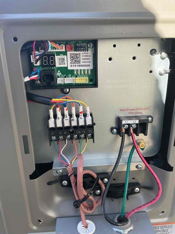 Replaced inverter board on outdoor unit of Lennox heat pump under warranty service; however, system continued to display code regarding relay O engagement failure. Diagnosed compatibility issue between communicating furnace and non-communicating outdoor unit, determining furnace control board replacement needed. Will return to complete repair once replacement part is acquired.