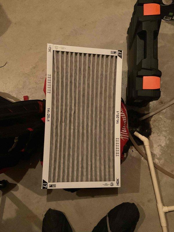 Performed routine furnace tune-up on new customer's system. Replaced dirty filter and observed early signs of heat exchanger wear. Conducted diagnostic testing with electronic analyzer and advised customer to monitor heat exchanger condition for potential future replacement.
