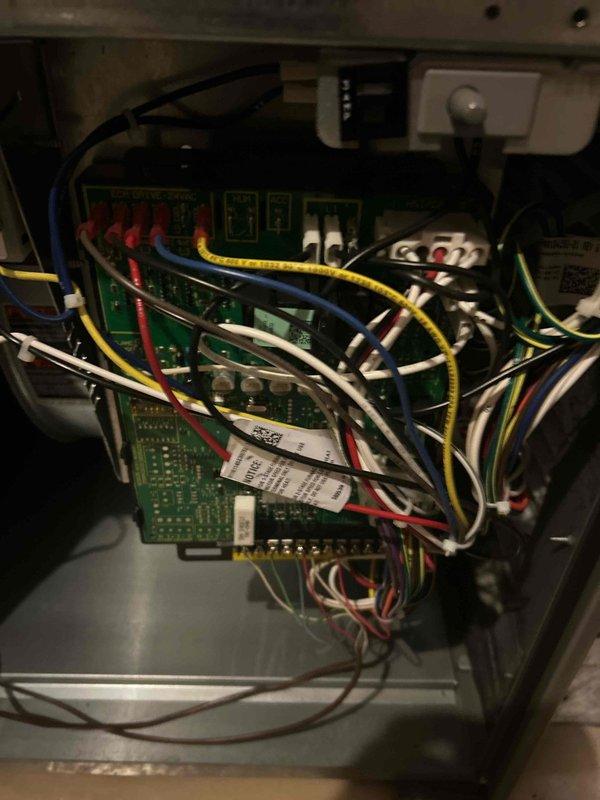 Performed routine biennial furnace tuneup on 2-year-old system. Conducted full diagnostic inspection including circuit board examination and amperage testing with clamp meter, confirming proper electrical operation at 0.555 amps. No issues or concerns identified; system operating within manufacturer specifications.