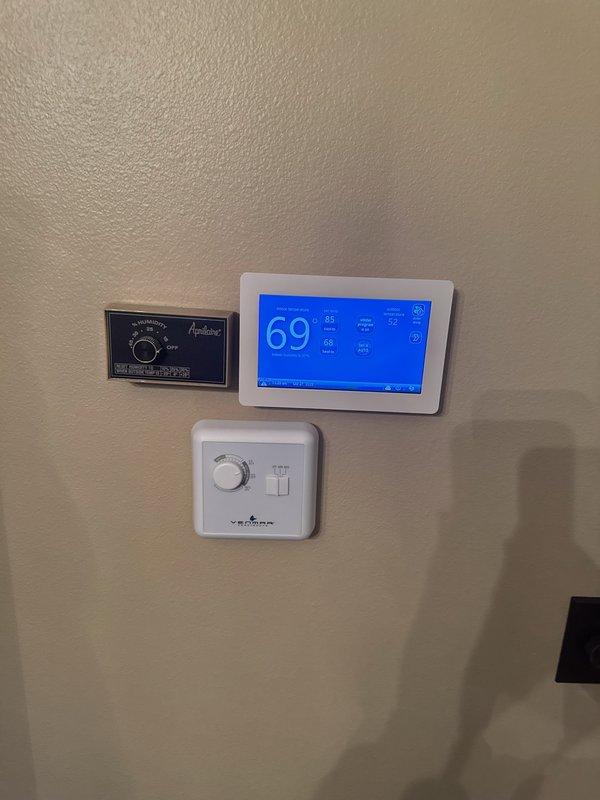 Performed standard maintenance tune-up on 9-year-old Armstrong Air high-efficiency furnace, inspecting all components and finding system in good working order. Discovered and corrected a 75% closed damper to improve airflow to upstairs bedroom and bathroom. Customer declined additional services including duct cleaning and comfort advisor consultation despite concerns about airflow and an aging AC unit.