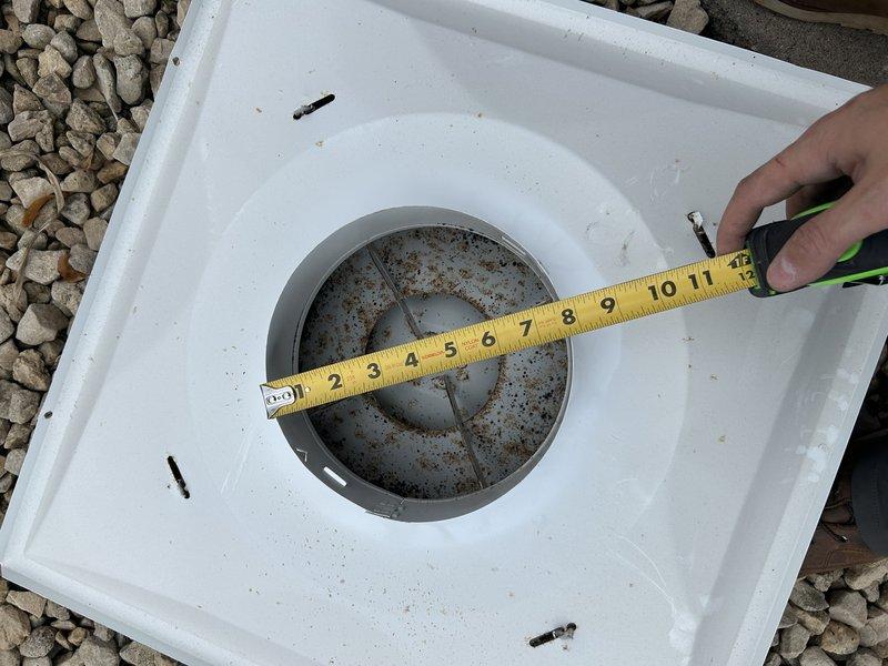 Completed installation of six ceiling diffusers, replacing existing rusted registers in 20-foot ceilings. Encountered sizing discrepancy with three 8-inch and three 10-inch openings, utilizing two customer-supplied diffusers and reordering correct sizes for remaining units. All diffusers successfully installed and functioning properly.