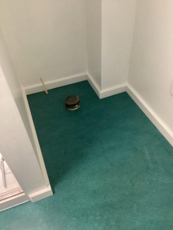 Installed customer-supplied toilet and pedestal sink. Properly connected fixtures to existing plumbing system and verified proper function. Work included setting fixtures in position, connecting water supply lines, and ensuring no leaks.