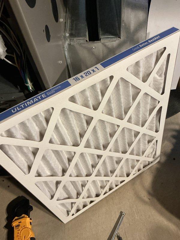 Performed annual maintenance tune-up on 1-year-old Lennox high efficiency furnace. Cleaned flame sensor and replaced customer-supplied 16x20x1 filter. System operating properly at time of departure.