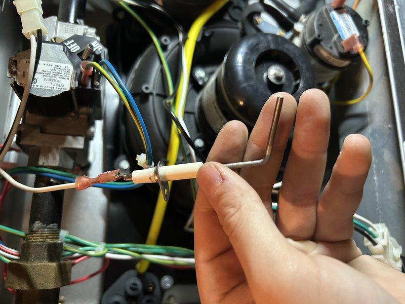 Completed annual furnace tune-up on 12-year-old FRP system. Inspected and verified proper gas pressure, confirmed temperature rise within specifications, and checked air filter condition. Performed comprehensive cleaning and inspection of routine components, with all systems operating correctly at conclusion of service.