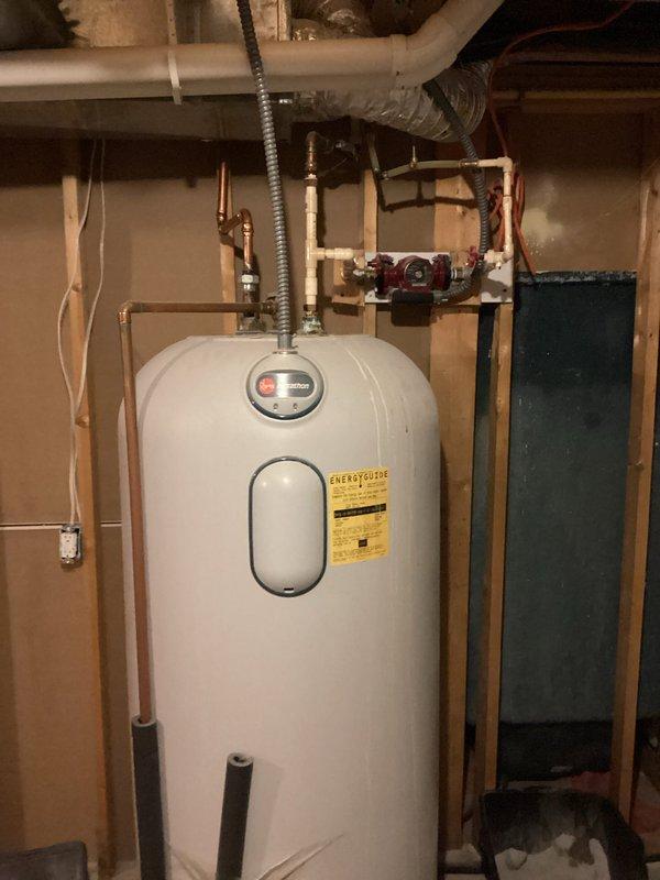 Responded to a service call regarding low/no water pressure affecting one side of the home. Investigated the system and found sediment accumulation (sand) in faucets and toilets causing pressure restrictions. Performed cleaning of affected fixtures and inspected the water heater and boiler system to verify proper operation after service.