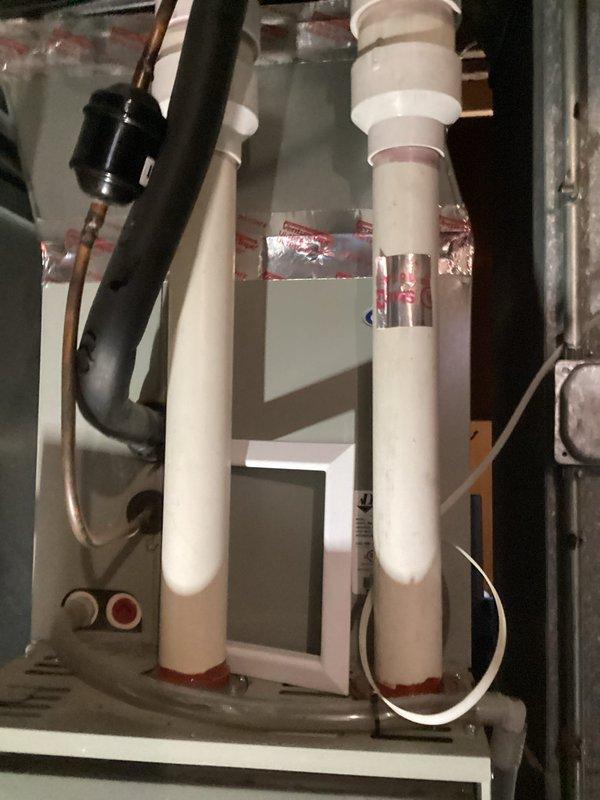 Performed diagnostic inspection on 10-year-old Trane XR95 furnace to verify reported heat exchanger crack. Confirmed presence of significant cracking in heat exchanger, posing safety concerns that require immediate attention. Discussed replacement options with homeowner, who has scheduled consultation with comfort advisor to review complete system replacement alternatives.