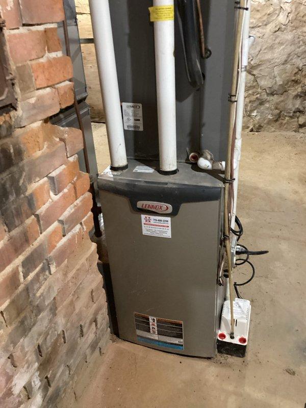 Performed comprehensive tune-up maintenance on 26-year-old boiler and 11-year-old Lennox furnace as part of rewards maintenance agreement. Inspected and serviced Aprilaire humidifier unit connected to the ductwork system. Scheduled follow-up visit required to complete generator maintenance.