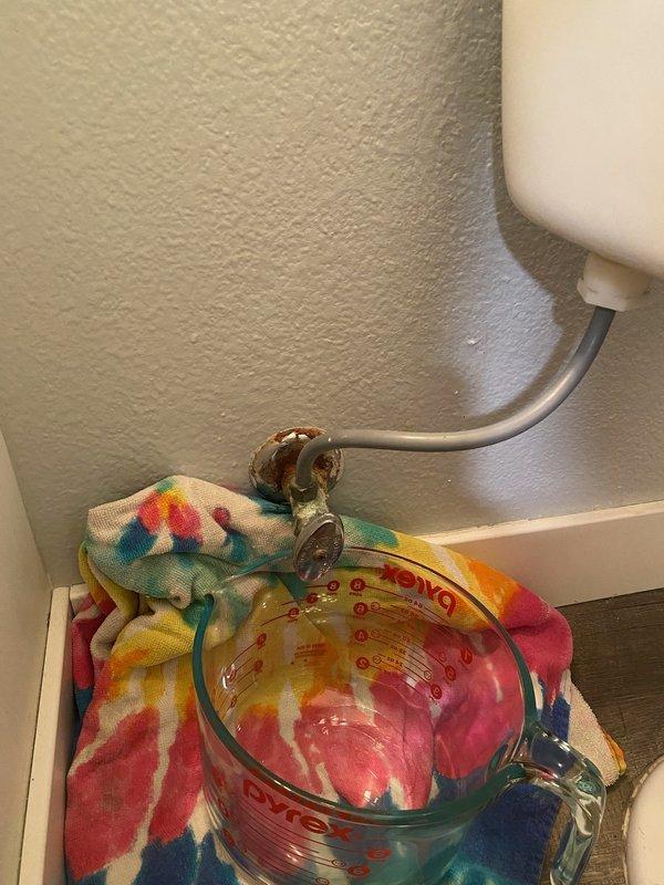 Responded to service call for septic odor when furnace operates. Diagnosed leak at toilet angle stop with failed compression nut. Replaced damaged angle stop and supply line, eliminating the source of water leakage that was causing septic smell in certain areas of the home.