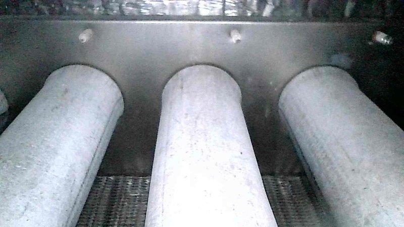 Responded to emergency service call for 2006 furnace producing loud clunking noise during startup. Diagnostic inspection revealed a golf ball had damaged the inducer housing. Further examination identified secondary heat exchanger leakage. Due to safety concerns, the unit was tagged out and decommissioned. Provided customer with repair options and scheduled follow-up consultation.